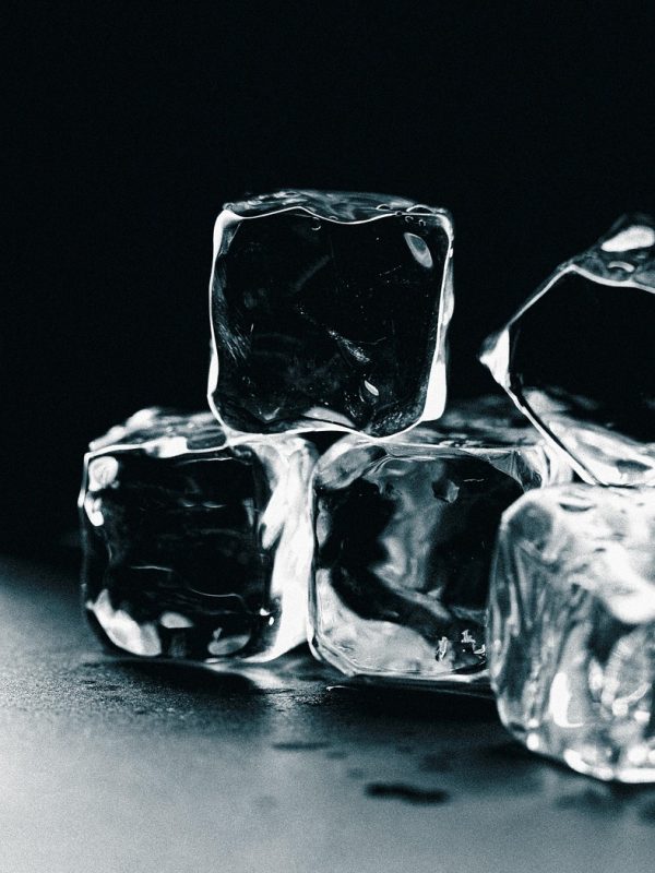 ice, ice cubes, water, props, nature, black and white, contrast, aesthetic wallpaper, phone wallpaper